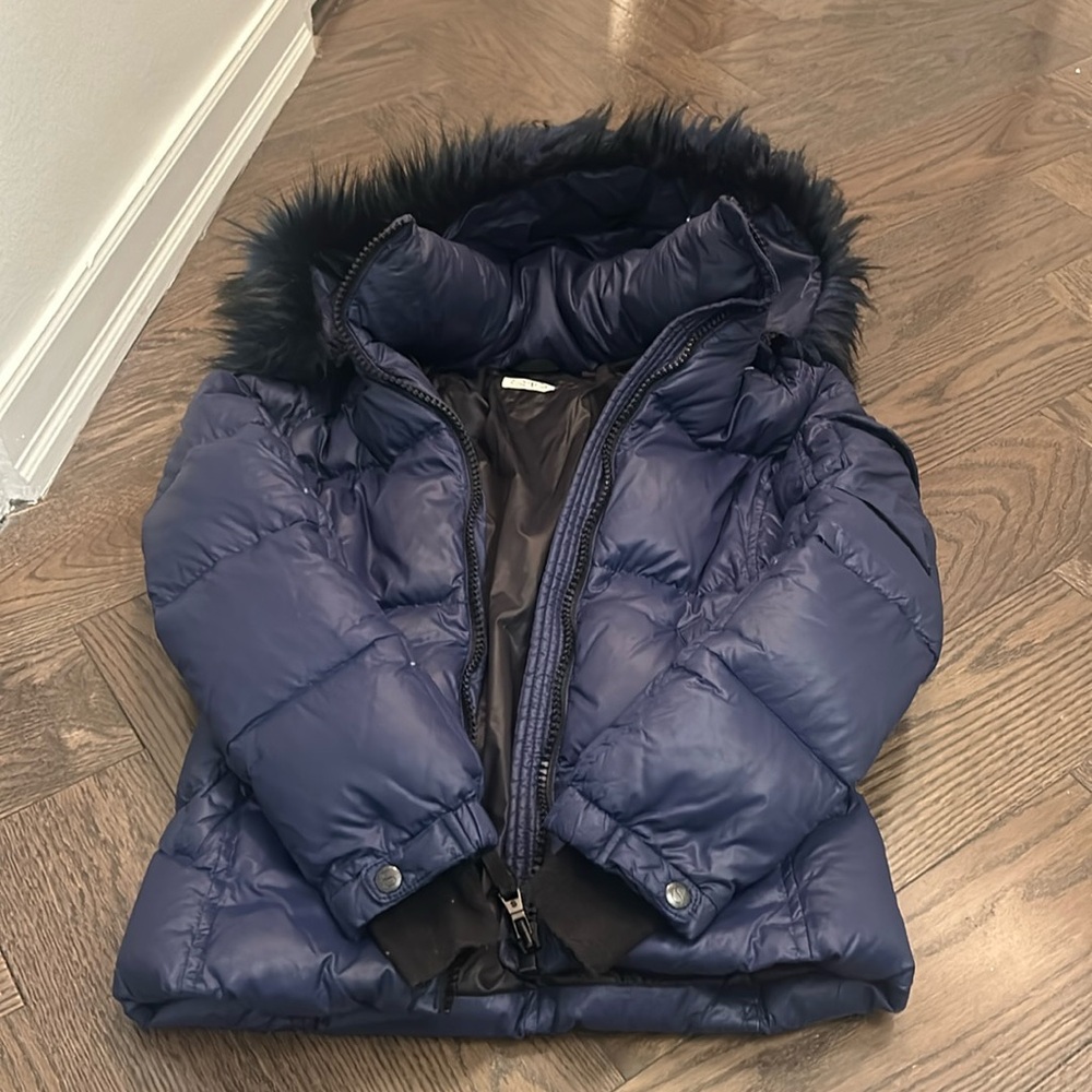 S13 baby blue puffer jacket with hood